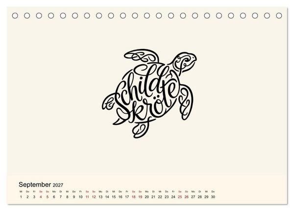 Produktbild: Buchstabentiere (Tischkalender 2027 DIN A5 quer), CALVENDO Monatskalender