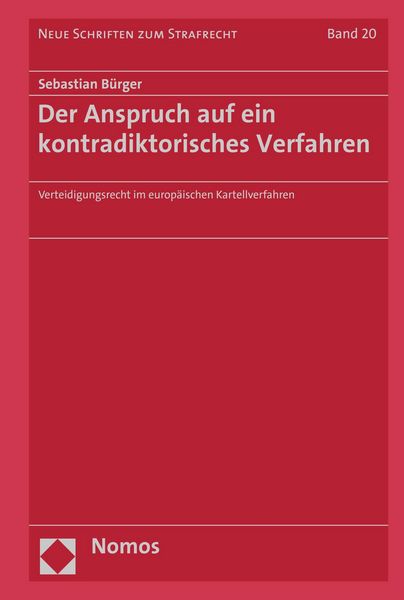 Produktbild: Der Anspruch auf ein kontradiktorisches Verfahren