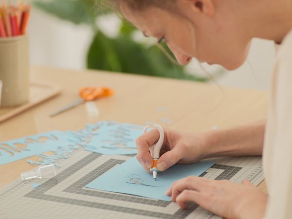 Produktbild: Fiskars Drehbastelmesser Finger - Drehbastelmesser mit Softgrip&trade;