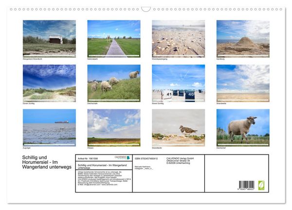Produktbild: Schillig und Horumersiel - Im Wangerland unterwegs (Wandkalender 2026 DIN A2 quer), CALVENDO Monatskalender