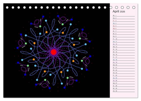 Produktbild: Filigran - Mandalas (Tischkalender 2026 DIN A5 quer), CALVENDO Monatskalender