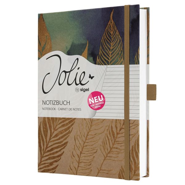 Produktbild: SIGEL JN859 Notizbuch Jolie, Pure Feathers, ca. A5, liniert