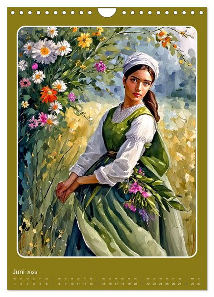Produktbild: Zw&ouml;lf Monate mit zw&ouml;lf Frauen (Wandkalender 2026 DIN A4 hoch), CALVENDO Monatskalender