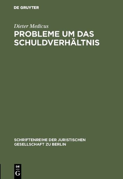 Produktbild: Probleme um das Schuldverh&auml;ltnis