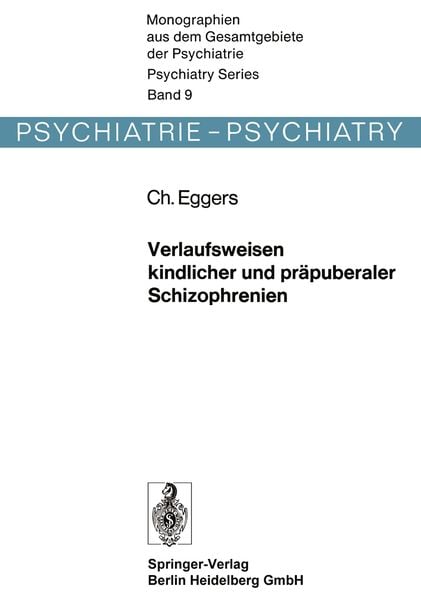 Produktbild: Verlaufsweisen kindlicher und pr&auml;puberaler Schizophrenien