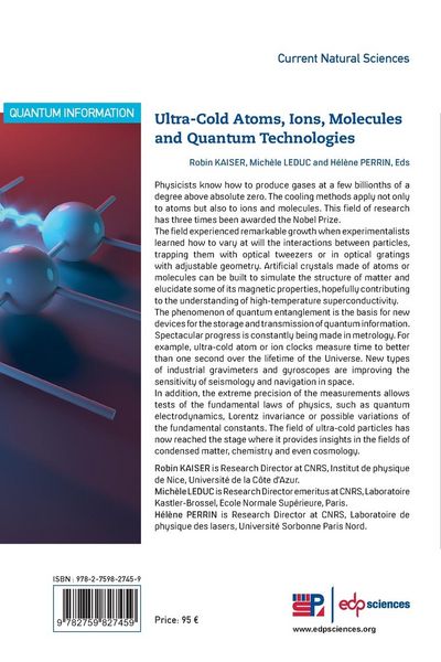Produktbild: Ultra-Cold Atoms, Ions, Molecules and Quantum
