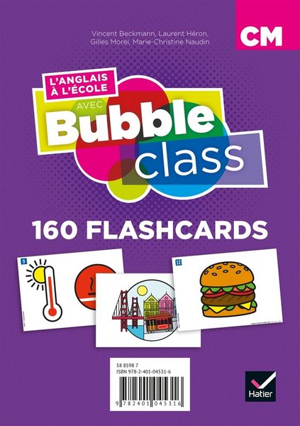 Produktbild: L'anglais &agrave; l'&eacute;cole avec Bubble class CM : 160 flashcards