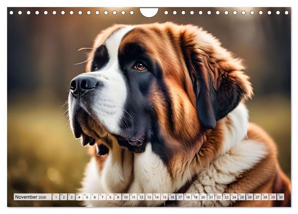 Produktbild: Gigant Bernhardiner (Wandkalender 2026 DIN A4 quer), CALVENDO Monatskalender