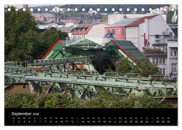 Produktbild: Die Wuppertaler Schwebebahn (Tischkalender 2026 DIN A5 quer), CALVENDO Monatskalender