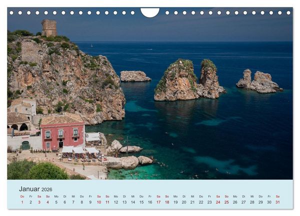 Produktbild: Sizilien &ndash; Die Insel, auf der es keinen Winter gibt (Wandkalender 2026 DIN A4 quer), CALVENDO Monatskalender