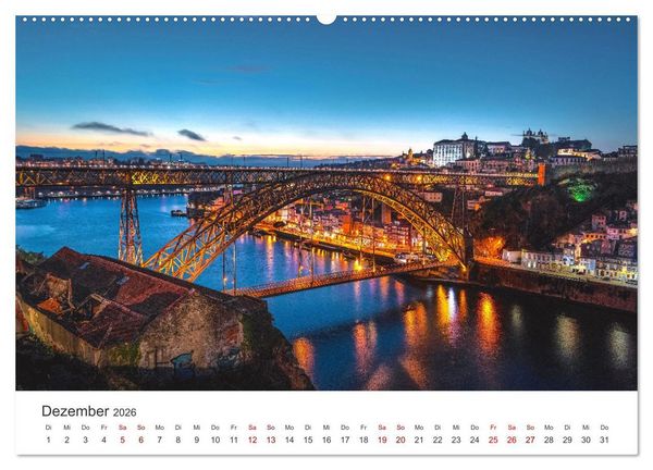 Produktbild: Porto - Eine Liebeserkl&auml;rung (hochwertiger Premium Wandkalender 2026 DIN A2 quer), Kunstdruck in Hochglanz