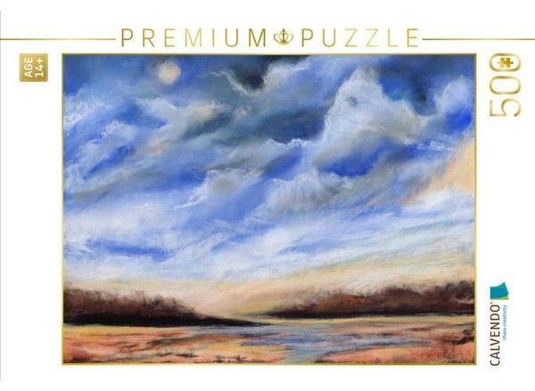 CALVENDO Puzzle Himmel über dem Moor | 500 Teile Lege-Größe 48 × 36 cm Foto-Puzzle für Erwachsene