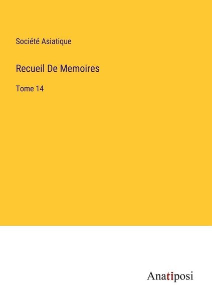 Produktbild: Recueil De Memoires