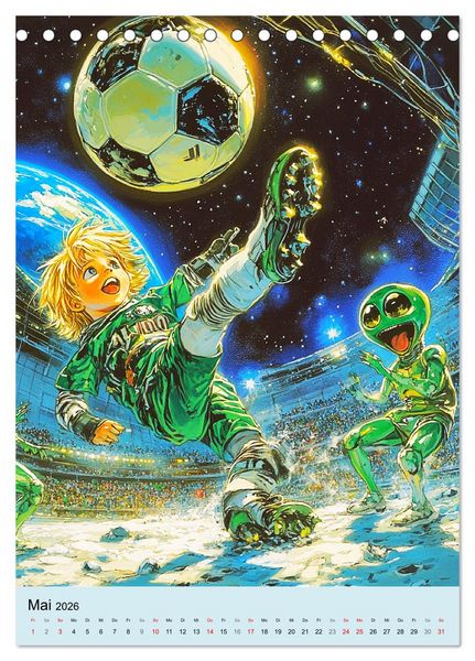 Produktbild: Im Weltall. Manga-Astronauten auf Mission (Tischkalender 2026 DIN A5 hoch), CALVENDO Monatskalender