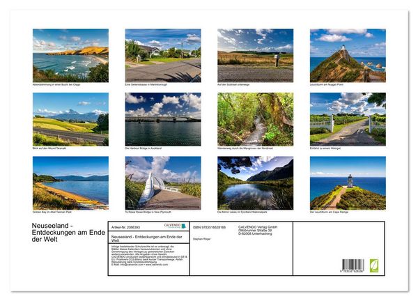 Produktbild: Neuseeland - Entdeckungen am Ende der Welt (Wandkalender 2026 DIN A2 quer), CALVENDO Monatskalender