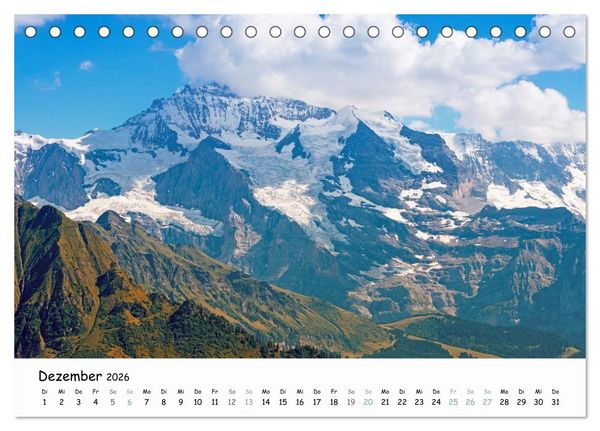 Produktbild: Faszination Berner Oberland - Wanderlust und Gipfelblick (Tischkalender 2026 DIN A5 quer), CALVENDO Monatskalender