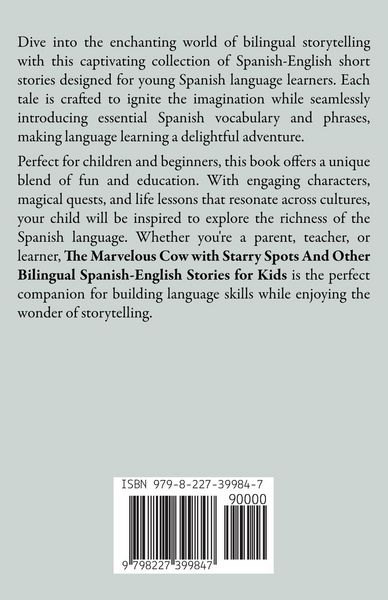 Produktbild: The Marvelous Cow with Starry Spots And Other Bilingual Spanish-English Stories for Kids