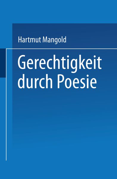 Produktbild: Gerechtigkeit durch Poesie