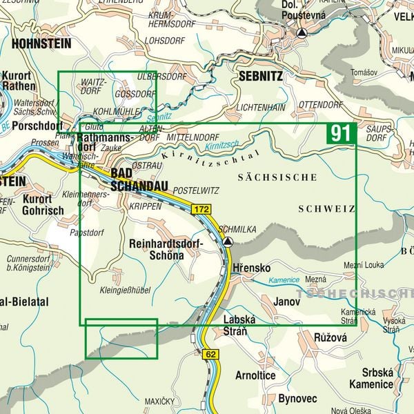 Produktbild: Hintere S&auml;chsische Schweiz Blatt 1 - Schrammsteine, Affensteine, Zschirnsteine