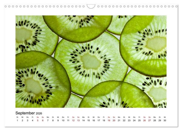 Produktbild: Frisches Obst - Mit leckeren Fr&uuml;chten und Vitaminen gesund durchs Jahr! (Wandkalender 2026 DIN A3 quer), CALVENDO Monatskalender