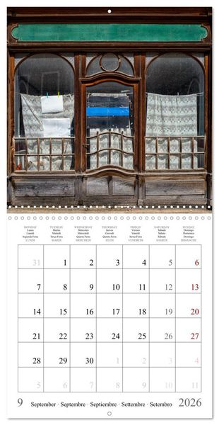 Produktbild: L'&acirc;me des boutiques oubli&eacute;es (Calendrier mural carr&eacute; 2026 30x30 cm) Calendrier double avec une page pour vos prises de notes