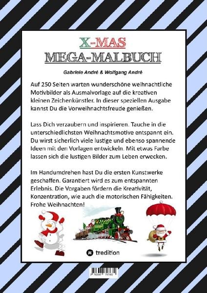 Produktbild: X-Mas Mega Malbuch - Spezial Edition - Tolle und Lustige Weihnachtsmotive Zum Ausmalen in der Weihnachtszeit