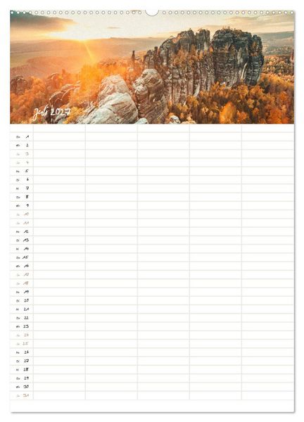Produktbild: Familienkalender - Das Elbsandsteingebirge (Wandkalender 2027 DIN A2 hoch), CALVENDO Monatskalender