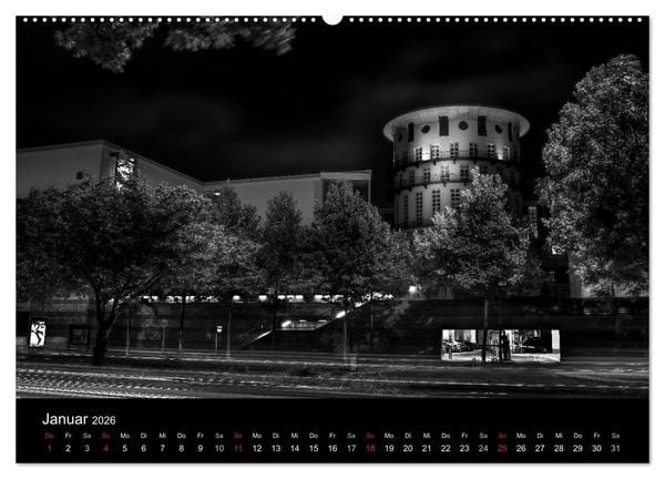 Produktbild: Stuttgart bei Nacht (hochwertiger Premium Wandkalender 2026 DIN A2 quer), Kunstdruck in Hochglanz