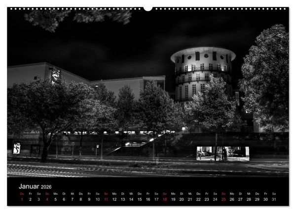Produktbild: Stuttgart bei Nacht (Wandkalender 2026 DIN A2 quer), CALVENDO Monatskalender