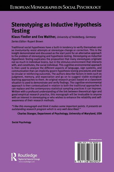 Produktbild: Stereotyping as Inductive Hypothesis Testing