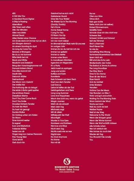 Produktbild: Element of Crime Songbook