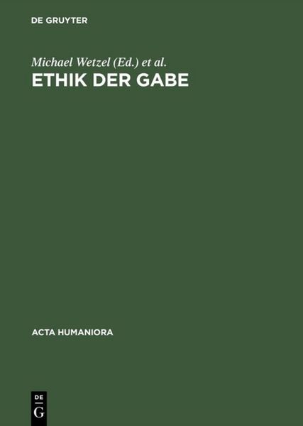 Produktbild: Ethik der Gabe