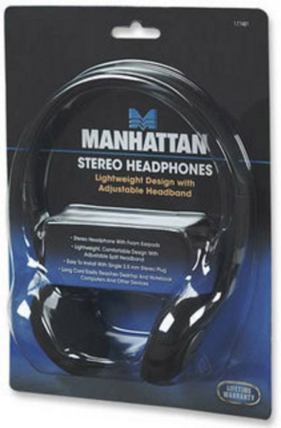 Produktbild: Manhattan 177481 On Ear Kopfh&ouml;rer kabelgebunden Schwarz