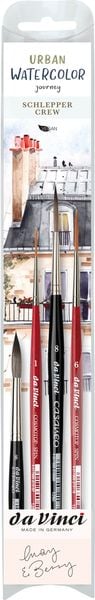Produktbild: da Vinci Pinselset Urban Watercolor Journey Schlepper Crew, 5er Set