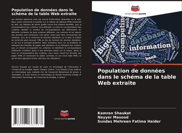 Produktbild: Population de donn&eacute;es dans le sch&eacute;ma de la table Web extraite