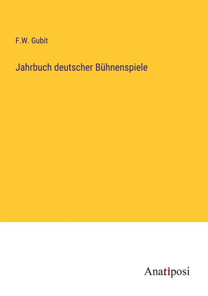 Produktbild: Jahrbuch deutscher B&uuml;hnenspiele