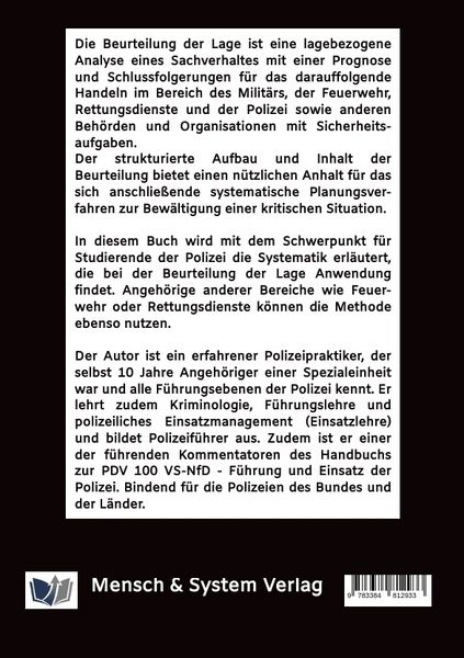 Produktbild: Einsatzlehre der Polizei - Beurteilung der Lage