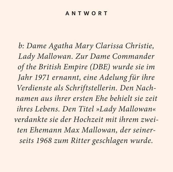 Produktbild: Agatha Christie-Quiz