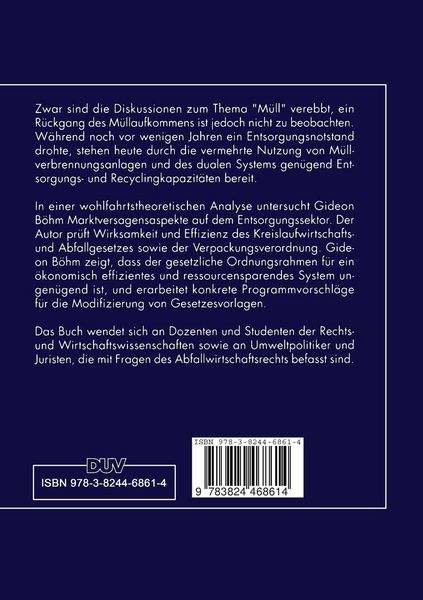 Produktbild: Umweltpolitische Instrumente und Abfallwirtschaftsrecht