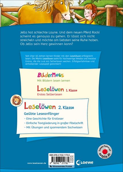 Produktbild: Lesel&ouml;wen 2. Klasse - Pferdefl&uuml;sterin mit Herz