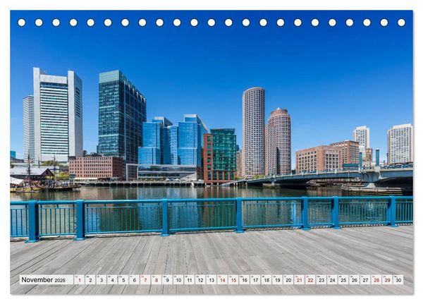 Produktbild: Stadtansichten aus Boston (Tischkalender 2026 DIN A5 quer), CALVENDO Monatskalender