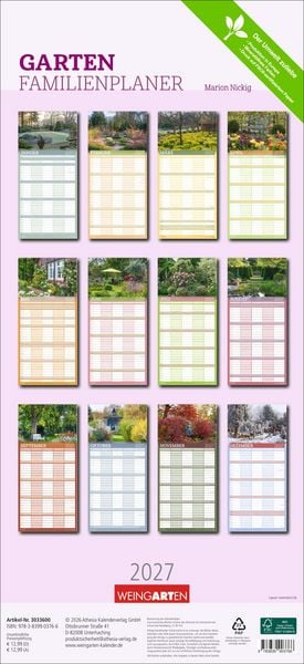Produktbild: Garten Familienplaner 2027