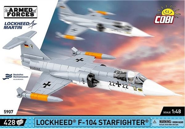 Produktbild: COBI Armed Forces 5907 - Lockheed F-104 Starfighter, Bausatz 1:48, 428 Teile