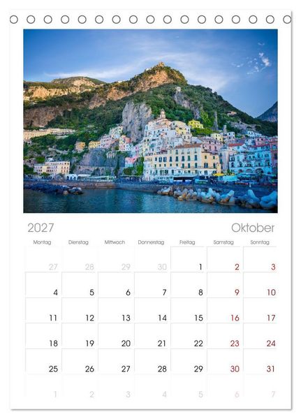 Produktbild: Tischplaner 2027 - Italien - zwischen Dolomiten und Amalfik&uuml;ste (A5 Tischkalender zum Aufstellen) CALVENDO
