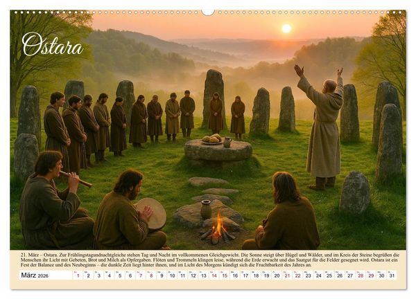 Produktbild: Von Samhain bis Beltane (Wandkalender 2026 DIN A2 quer), CALVENDO Monatskalender