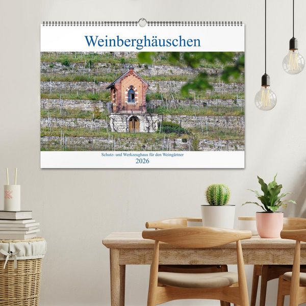 Produktbild: Weinbergh&auml;uschen - Schutz- und Werkzeughaus f&uuml;r den Weing&auml;rtner (Wandkalender 2026 DIN A2 quer), CALVENDO Monatskalender