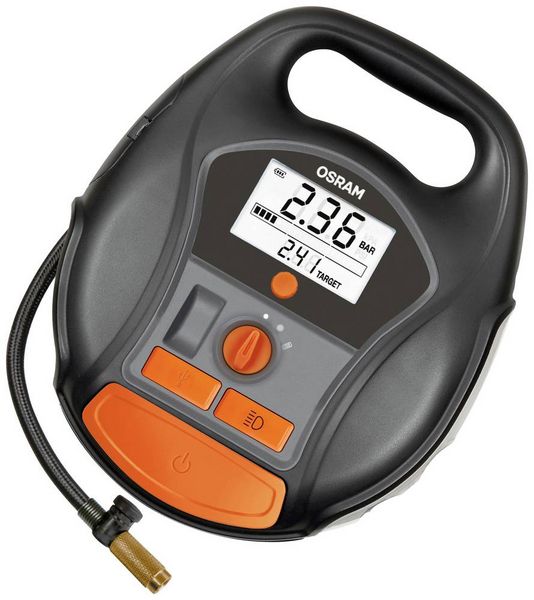 Produktbild: Osram Automotive OTIR6000 Kompressor TYREinflate 6000 5.5 bar Automatische Abschaltung, Digitales Display, mit Arbeitslampe, mit