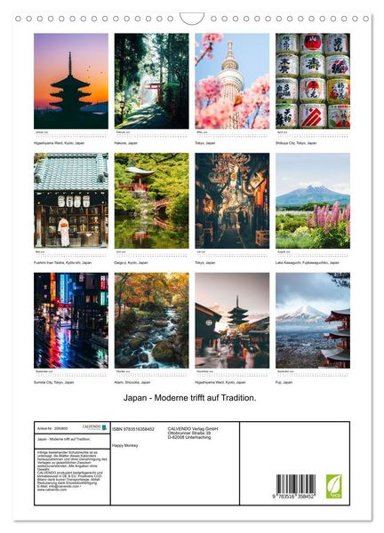 Produktbild: Japan - Moderne trifft auf Tradition. (Wandkalender 2026 DIN A3 hoch), CALVENDO Monatskalender