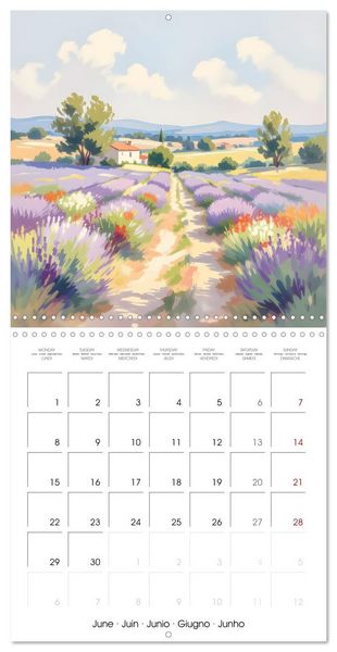 Produktbild: Paysages et jardins &ndash; Aquarelles impressionnistes (Calendrier mural carr&eacute; 2026 30x30 cm) Calendrier double avec une page pour vos prises de notes
