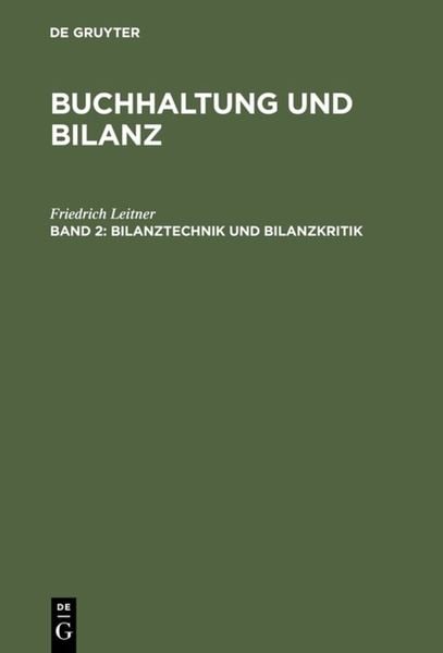 Produktbild: Bilanztechnik und Bilanzkritik